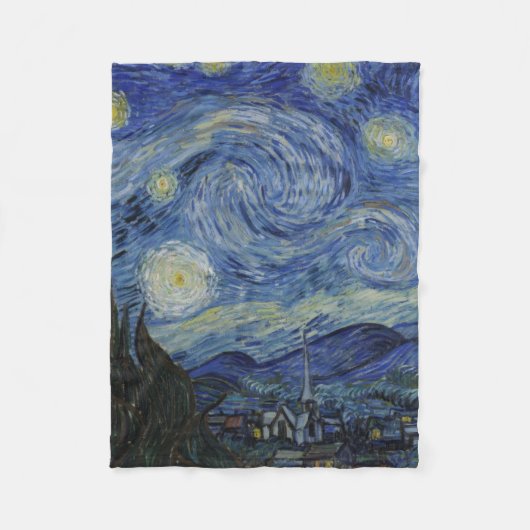 Starry Night von Vincent Van Gogh Fleecedecke (Vorderseite)