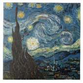 Starry Night von Vincent van Gogh Fliese (Vorderseite)