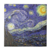 Starry Night von Vincent van Gogh Fliese (Vorderseite)
