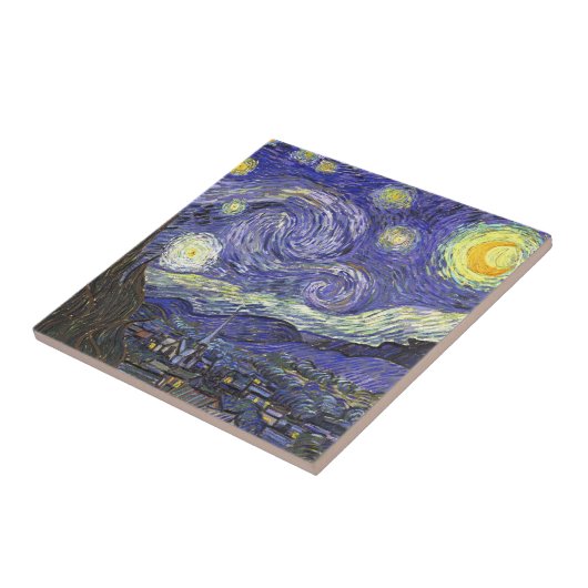 Starry Night von Vincent van Gogh Fliese (Seite)