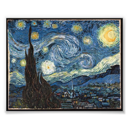 Starry Night von Vincent Van Gogh Fotodruck (Vorne)