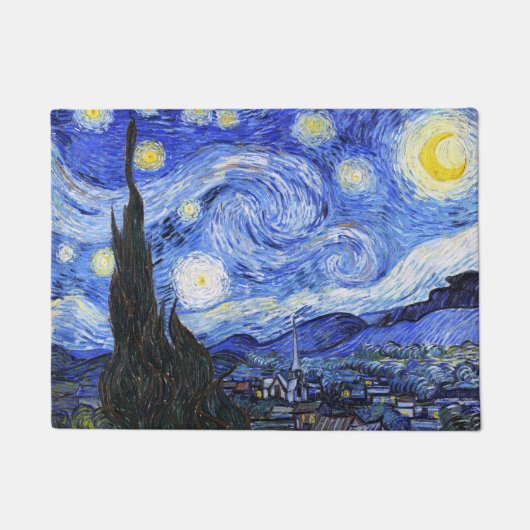Starry Night von Vincent Van Gogh Fußmatte (Vorderseite)