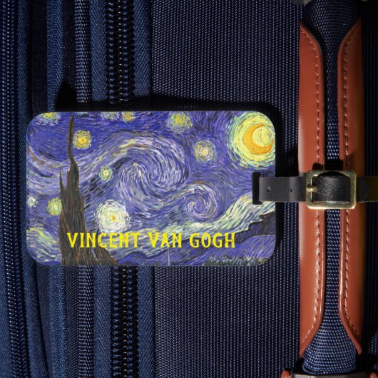 Starry Night von Vincent van Gogh Gepäckanhänger (Vorderseite Insitu 4)