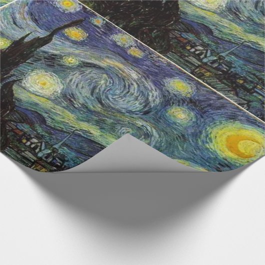 Starry Night von Vincent van Gogh. Geschenkpapier (Ecke)