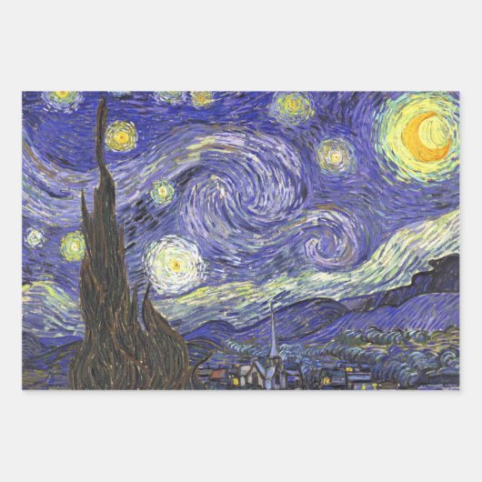 Starry Night von Vincent van Gogh Geschenkpapier Set (Vorderseite)