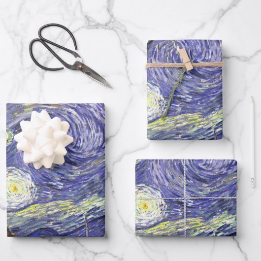 Starry Night von Vincent van Gogh Geschenkpapier Set (Vorderseite)