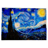 Starry Night von Vincent Van Gogh Große Geschenktüte (Rückseite)