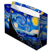 Starry Night von Vincent Van Gogh Große Geschenktüte (Rückseite Schrägansicht)