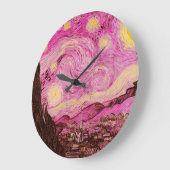 Starry Night von Vincent Van Gogh Große Wanduhr (Winkel)