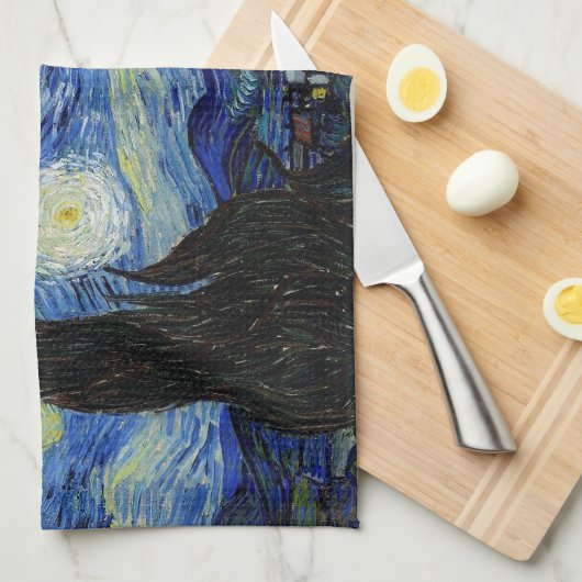 Starry Night von Vincent Van Gogh Handtuch (Viertel Falte)