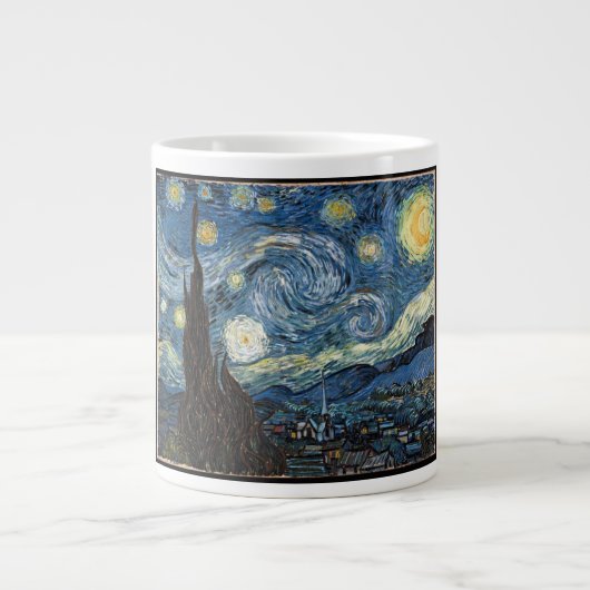 Starry Night von Vincent Van Gogh Jumbo-Tasse (Vorderseite)
