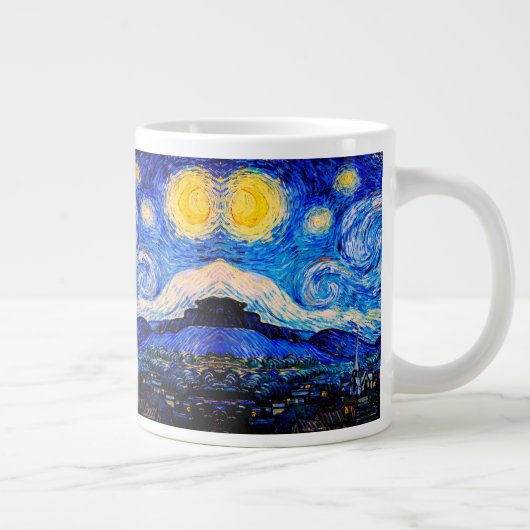 Starry Night von Vincent Van Gogh Jumbo-Tasse (Rechts)