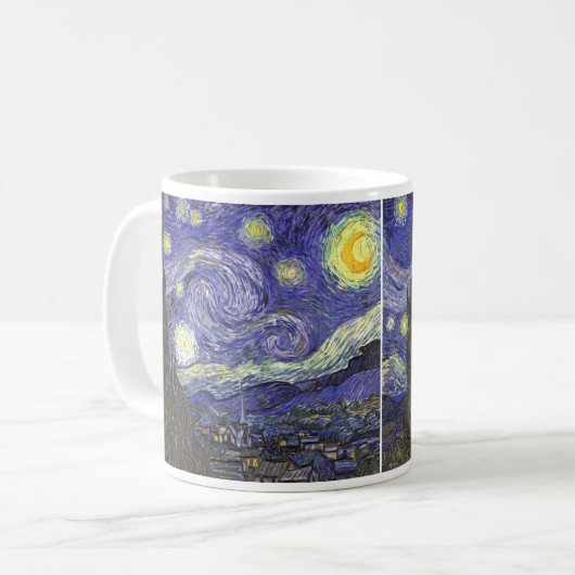 Starry Night von Vincent van Gogh Kaffeetasse (Vorderseite Links)