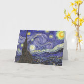 Starry Night von Vincent van Gogh Karte (Gelbe Blume)