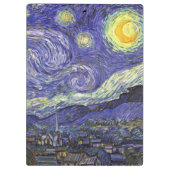 Starry Night von Vincent van Gogh Klemmbrett (Rückseite)