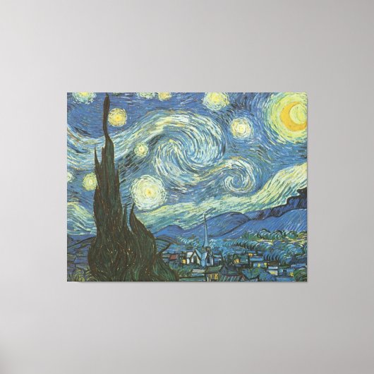 Starry Night von Vincent Van Gogh Leinwanddruck (Vorderseite)