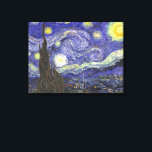 Starry Night von Vincent van Gogh Leinwanddruck<br><div class="desc">Starry Night by Vincent van Gogh ist ein Vintages, kunstvolles Post-Impressionismus Landschaft Stadtbild mit Blick auf Saint Remy, Frankreich aus van Gogh Asyl. Der Nachthimmel wirbelt mit Wolken und leuchtendem Halbmond und strahlenden Sternen über dem malerischen Dorf. Starry Night ist wahrscheinlich van Goghs berühmteste Gemälde und wurde während des Tages...</div>
