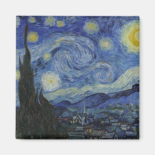 Starry Night von Vincent Van Gogh Magnet (Vorne)
