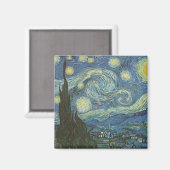Starry Night von Vincent Van Gogh Magnet (Vorderseite/Rückseite)