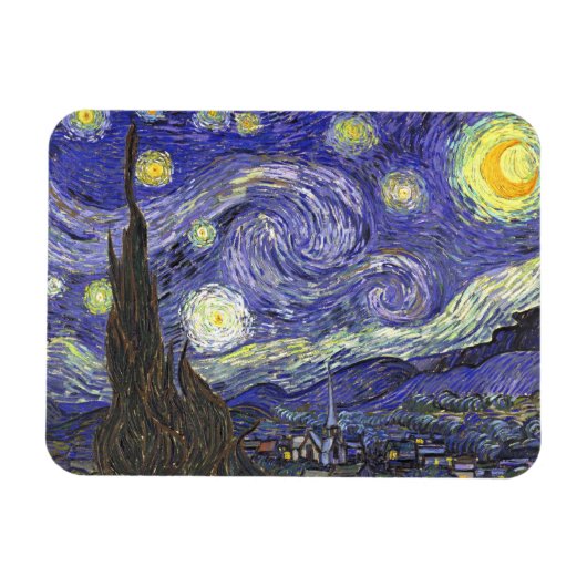 Starry Night von Vincent van Gogh Magnet (Horizontal)