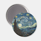 Starry Night von Vincent Van Gogh Magnet (Vorderseite/Rückseite)