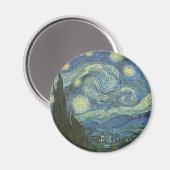 Starry Night von Vincent Van Gogh Magnet (Vorderseite/Rückseite)