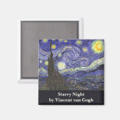 Starry Night von Vincent van Gogh Magnet (Vorderseite/Rückseite)