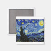 Starry Night von Vincent Van Gogh Magnet (Vorderseite/Rückseite)