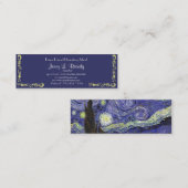Starry Night von Vincent van Gogh. Mini Visitenkarte (Vorne/Hinten)