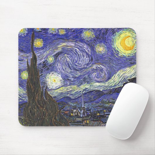 Starry Night von Vincent van Gogh Mousepad (Mit Mouse)