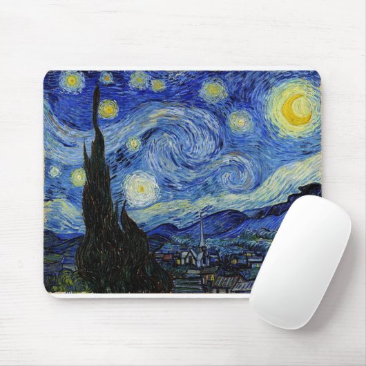 Starry Night von Vincent Van Gogh Mousepad (Mit Mouse)