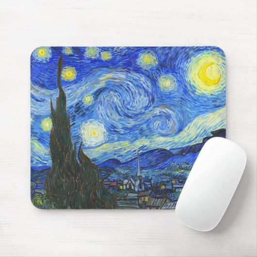 Starry Night von Vincent van Gogh Mousepad (Mit Mouse)