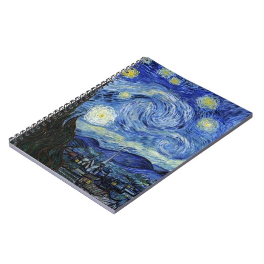 Starry Night von Vincent van Gogh Notizblock (Linke Seite)