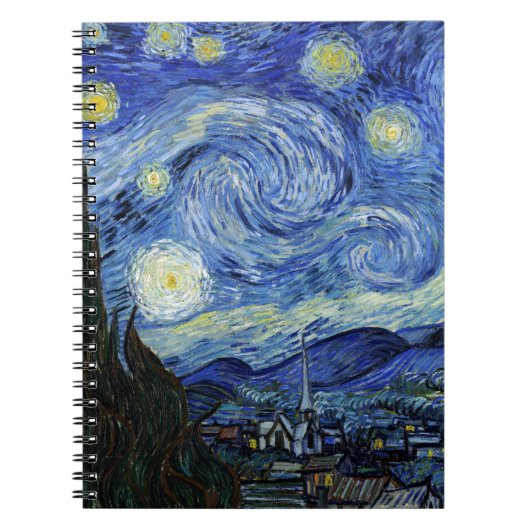 Starry Night von Vincent van Gogh Notizblock (Vorderseite)