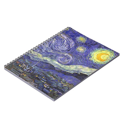 Starry Night von Vincent van Gogh Notizblock (Linke Seite)