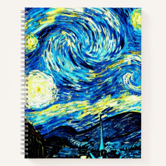 Starry Night von Vincent van Gogh Notizblock (Vorderseite)