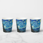 Starry Night von Vincent van Gogh Pappbecher<br><div class="desc">Starry Night,  berühmtes Gemälde von Vincent van Gogh</div>