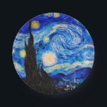 Starry Night von Vincent Van Gogh Pappteller<br><div class="desc">Vincent Van Gogh The Starry Night. Das ist ein altes Meisterwerk des niederländischen Meistermalers Vincent Van Gogh. Dieses schöne Landschaftsbild hat eine schöne,  lebendige,  gesättigte Farbe. Vincent Van Gogh war ein niederträchtiger Maler. Dieses Bild ist öffentlich</div>