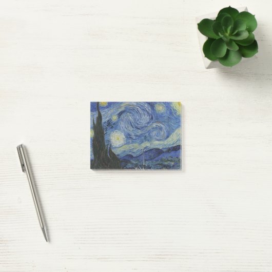 Starry Night von Vincent Van Gogh Post-it Klebezettel (Büro)