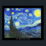 Starry Night von Vincent van Gogh Poster<br><div class="desc">Starry Night von Vincent van Gogh</div>