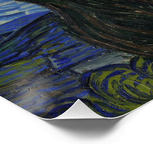 Starry Night von Vincent Van Gogh Poster (Ecke)