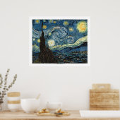Starry Night von Vincent van Gogh Poster (Küche)