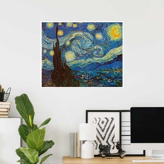 Starry Night von Vincent van Gogh Poster (Heimbüro)