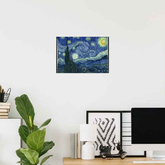 "Starry Night" von Vincent Van Gogh Poster (Heimbüro)