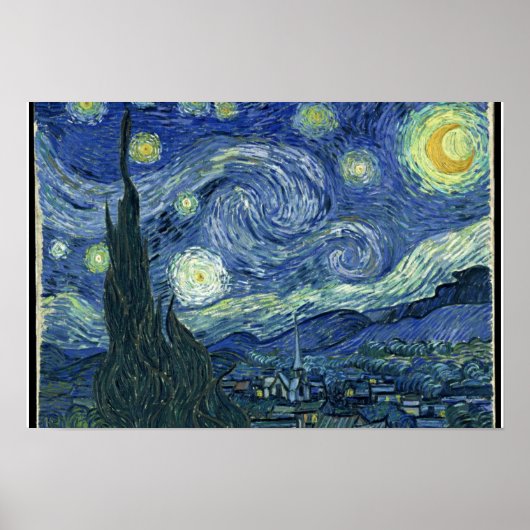 "Starry Night" von Vincent Van Gogh Poster (Vorne)