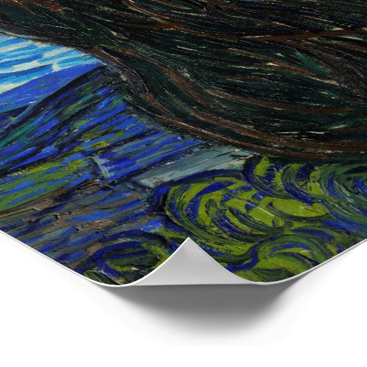 Starry Night von Vincent Van Gogh Poster (Ecke)