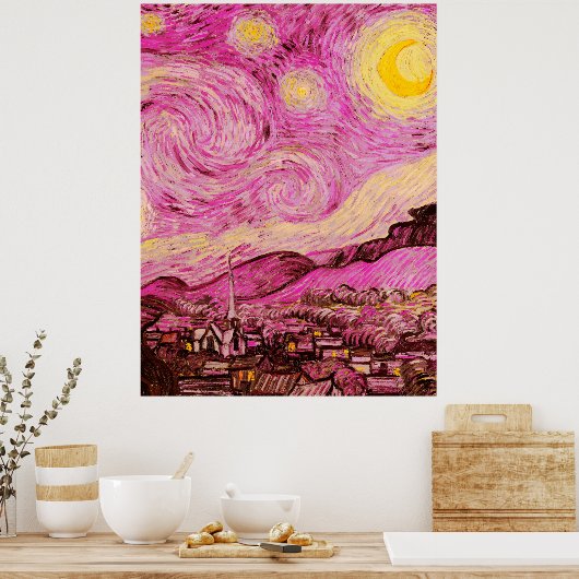 Starry Night von Vincent Van Gogh Poster (Küche)
