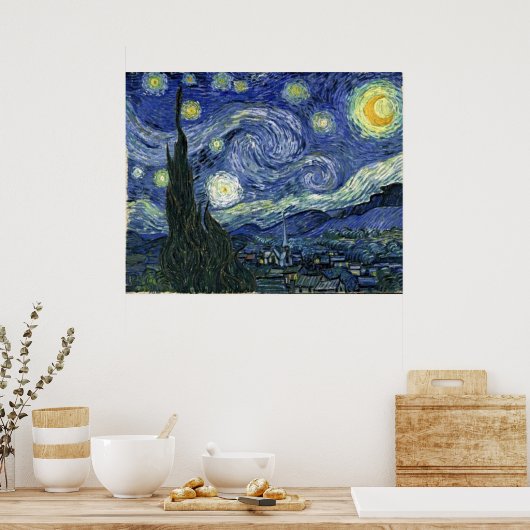 Starry Night von Vincent Van Gogh Poster (Küche)