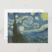 Starry Night von Vincent Van Gogh Postkarte (Vorne/Hinten)