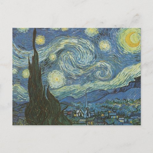 Starry Night von Vincent Van Gogh Postkarte (Vorderseite)